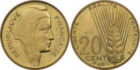 France, 20 Centimes, Concours de Coeffin, 1961, Paris, Pattern