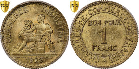 France, Franc, Chambre de commerce, 1923, Paris, Cupro-Aluminium, PCGS, MS65