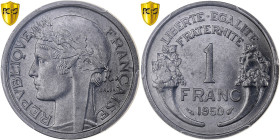 France, 1 Franc, Morlon, 1950, Paris, Aluminum, PCGS, MS64, Gadoury:473b