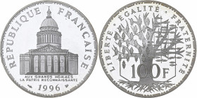 France, 100 Francs, Panthéon, 1996, Paris, Proof, Silver, MS(64), Gadoury:898a