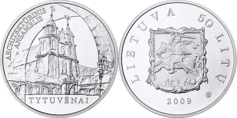 Lithuania, 50 Litu, Tytuvenai, 2009, Vilnius, Silver, MS(65-70), KM:164
Tytuven...