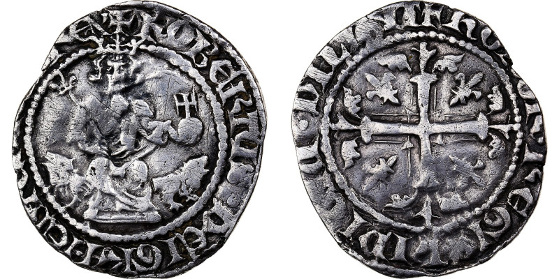 Italy, Robert d'Anjou, Gigliato, 1309-1343, Naples, Silver, EF(40-45)
Robert I ...