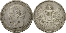 Guatemala, 4 Réales, 1867, Guatemala City, Silver, EF(40-45), KM:144