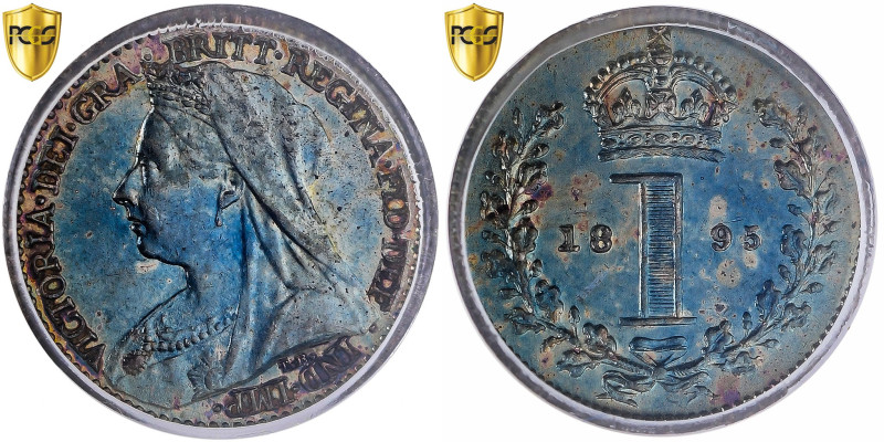 Great Britain, Victoria, Penny, Maundy, 1895, London, Silver, PCGS, PL66, KM:775...