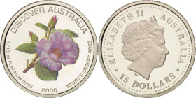 Australia, Elizabeth II, 15 Dollars, 1/10 Oz, Sturt's Desert Rose, 2006, Perth