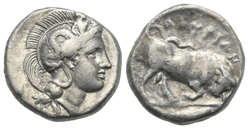 LUCANIA. Thourioi. Circa 400-350 BC. Stater (Silver, 20.49 mm, 8.04 g). Head of ...