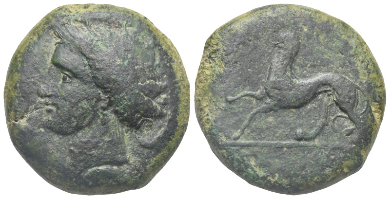 SICILY. Kentoripai. Circa 339-330 BC. AE (Bronze, 30.66 mm, 33.85 g). Wreathed h...