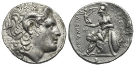 KINGS OF THRACE. Lysimachus, 305-281 BC. Tetradrachm (Silver, 27.6 mm, 16.81 g). Lampsacus, circa 286-281 BC. Head of the deified Alexander the Great ...