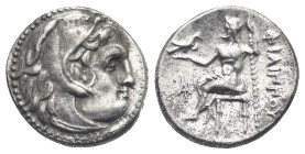 KINGS OF MACEDON. Philip III Arrhidaeus, 323-317 BC. Drachm (Silver, 16.57 mm, 4.23 g) Magnesia ad Maeandrum, circa 323-319 BC, in the types of Alexan...