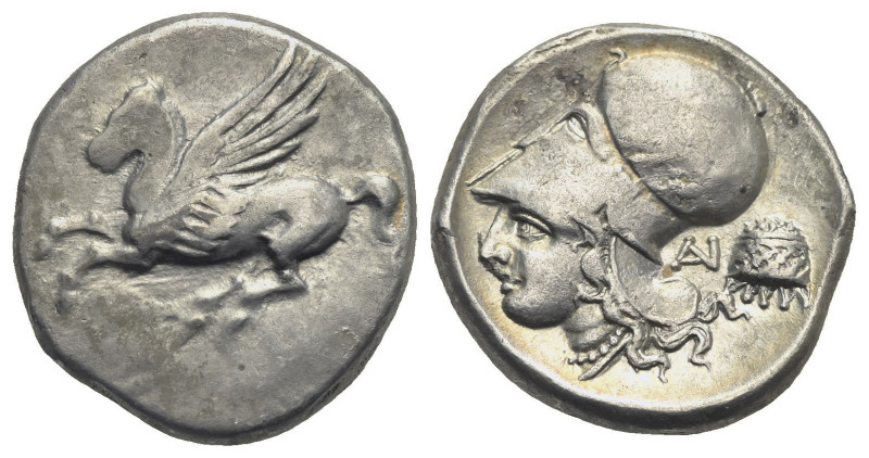 AKARNANIA. Anaktorion. Circa 320-280 BC. Stater (Silver, 20 mm, 8.52 g, 2 h). AN...