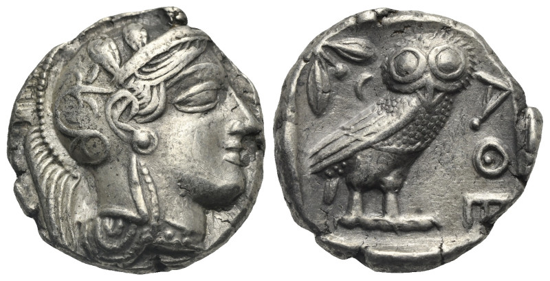 ATTICA. Athens. Circa 454-404 BC. Tetradrachm (Silver, 38.72 mm, 17.10 g). Head ...