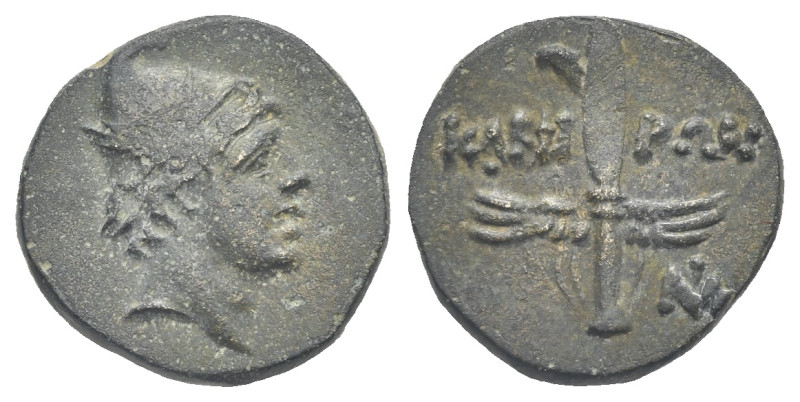 PONTUS. Kabeira. Circa 85-65 BC. Bronze (Bronze, 17.05 mm, 2.83 g). Helmeted hea...