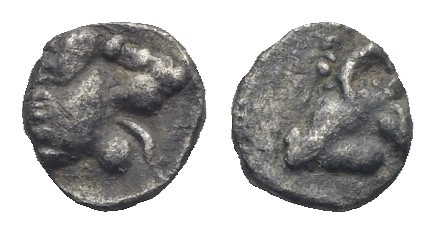 CARIA. Uncertain mint ('Mint H'). Circa 420-400 BC. Tetartemorion (Silver, 7.81 ...