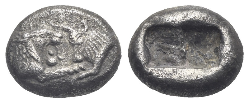 LYDIA. Kroisos and Persian ruler, circa 561-546 BC. 1/3 Stater (Silver, 13.60 mm...