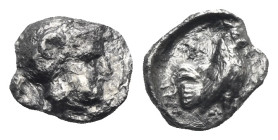 CILICIA, Tarsos. Tarkumuwa (Datames). Satrap of Cilicia and Cappadocia, 384-361/0 BC. Obol (Silver, 9.80 mm, 0.56 g). Bearded head right, wearing cres...
