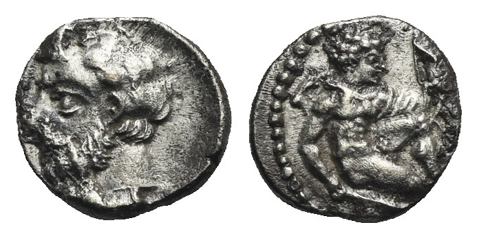 CILICIA. Uncertain. Circa 4th century BC. Obol (Silver, 9.951 mm, 0.67 g) Horned...