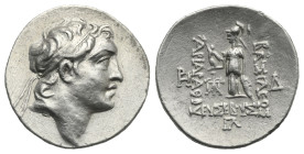 KINGS OF CAPPADOCIA. Ariarathes V Eusebes Philopator, circa 163-130 BC. Drachm (Silver, 19.5 mm, 4.18 g). Eusebeia-Mazaka, dated RY 33 (= 130/29 BC). ...
