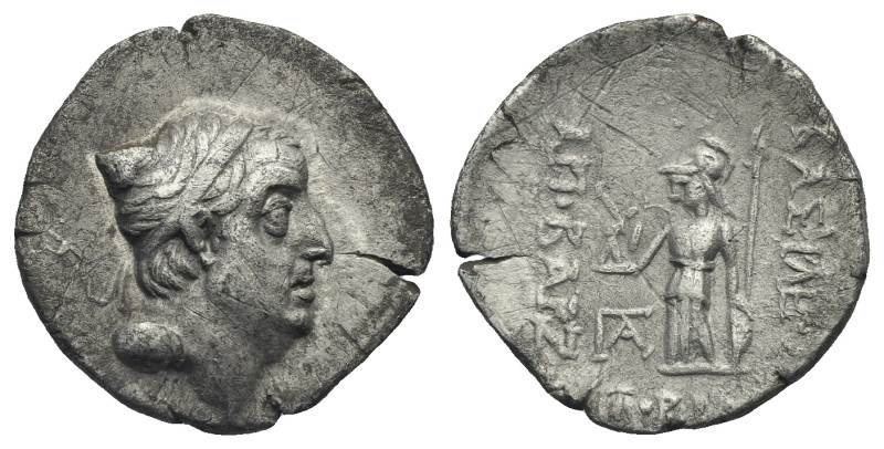 KINGS OF CAPPADOCIA. Ariobarzanes I Philoromaios, 96-63 BC. Drachm (Silver, 20.1...