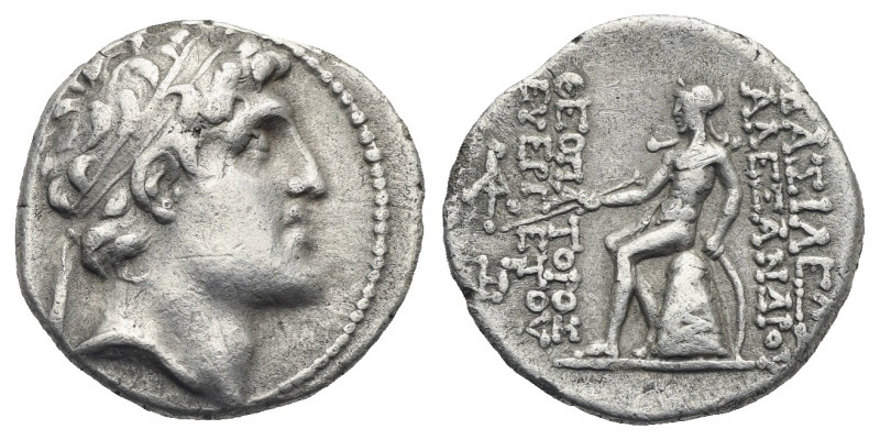 SELEUKID KINGS. Alexander I Balas, 152-145 BC. Drachm (Silver, 19.18 mm, 4.07 g)...