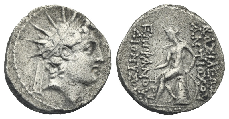 SELEUKID KINGS. Antiochos VI Dionysos, 144-142 BC. Drachm (Silver, 18.30 mm, 3.7...