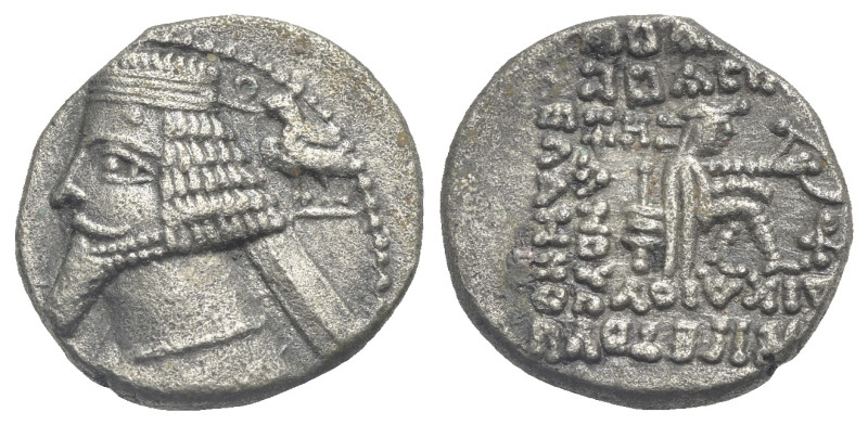 KINGS OF PARTHIA. Phraates IV, circa 38-2 BC. Drachm (Silver, 17.88 mm, 3.73 g)....