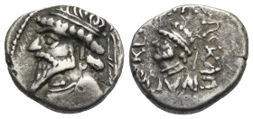 KINGS OF ELYMAIS. Kamnaskires V, 54/3-33/2 BC. Drachm (Silver, 17.00 mm, 3.74 g) Seleukeia on the Hedyphon, uncertain SE date. Diademed and draped bus...