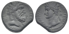CILICIA. Anazarbus. Domitian, 81-96. Hemiassarion (Bronze, 18.21 mm, 4.34 g). Dated CY 112 (= 93/4). ΑY KAI ΔΟΜΙ[ΤΙΑΝΟC CEBA] ΓEP KAI Laureate head of...