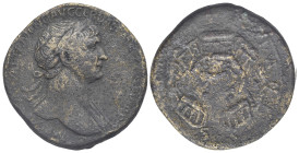 Trajan, 98-117. Sestertius (Bronze, 36.67 mm, 25.12 g). Rome, circa 112-summer 114. [IMP CAES NER] TRAIANO AVG GER - DA[C P M TR P COS VI P P] Laureat...