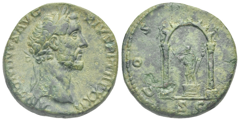 Antoninus Pius, 138-161. Sestertius (Bronze, 30.20 mm, 21.49 g) Rome, 159-159. A...