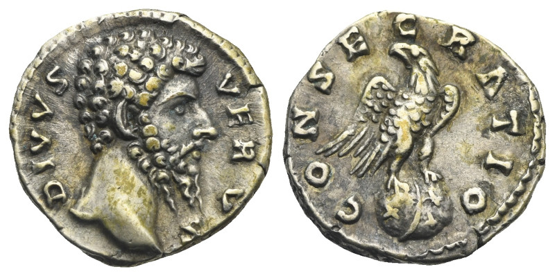 Divus Lucius Verus, died 169. Denarius (Silver, 18.17 mm, 3.30 g), Rome, struck ...