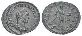 Carinus, 283-285. Antoninianus (Bronze, 24.60 mm, 3.86 g). Lugdunum, 283. IMP C M AVR CARINVS AVG Radiate, draped and cuirassed bust of Carinus to rig...