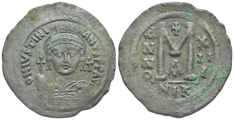 Iustinianus I, 527-565. Follis (Bronze, 45.06 mm, 22.70 g) dated RY 13. Nicomedi...