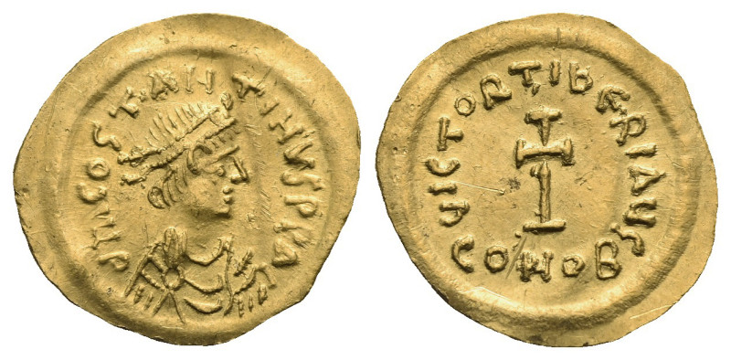 Tiberius II Constantinus, 578-582. Tremissis (Gold, 17.91 mm, 1.48 g) Constantin...