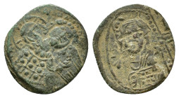 Anonymous time of Romanus IV(?), circa 1068-1071. Follis (Bronze, 24.56 mm, 6.30 g). Constantinopolis. Bust of Christ facing with nimbate cross, palli...