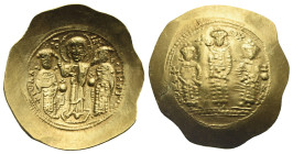 Romanus IV Diogenes, with Eudocia, Michael VII, Constantius, and Andronicus, 1068-1071. Histamenon Nomisma (Gold, 27.67 mm, 4.43 g). Constantinopolis....
