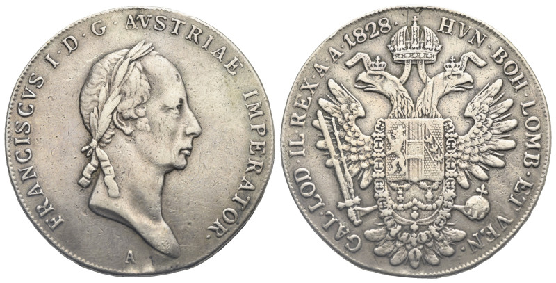 AUSTRIA. Holy Roman Empire. Franz I, 1792-1835. Taler 1825 (Silver, 39.8 mm, 27,...