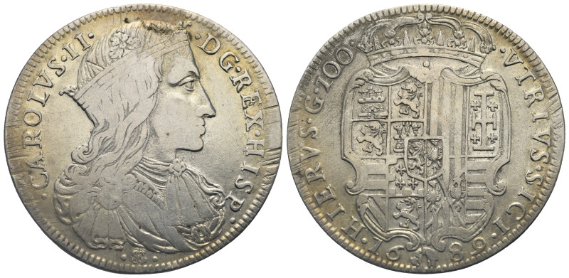 ITALY. Naples. Charles II of Spain 1665-1700, King of Neaples and Sicily, 1665-1...