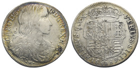 ITALY. Naples. Charles II, 1665-1700. Tarì 1689 (Silver, 25.82 mm, 4.98 g). Antonio Giovane and Francesco Antonio Ariani mintmasters; Giovanni Monteme...