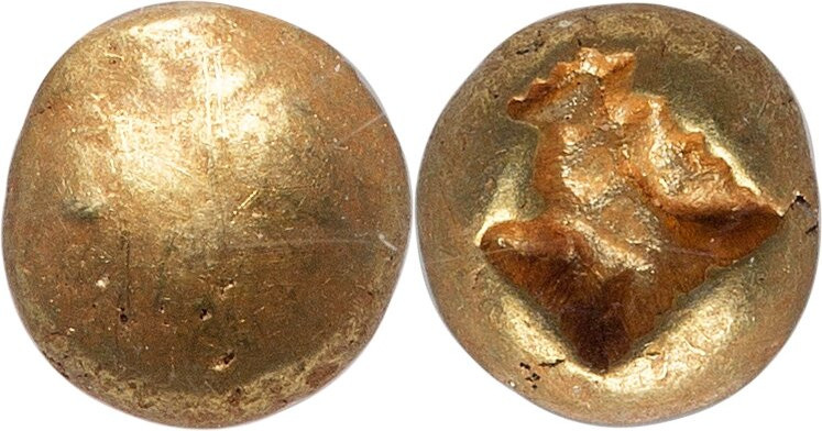 IONIA. Uncertain mint. Ca. 650-600 BC. EL 1/12 stater or hemihecte (7mm, 1.20 gm...