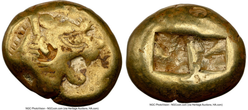 LYDIAN KINGDOM. Alyattes or Walwet (ca. 610-546 BC). EL third-stater or trite (1...