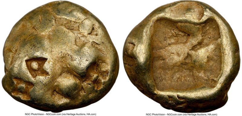 LYDIAN KINGDOM. Alyattes or Walwet (ca. 610-546 BC). EL 1/12 stater or hemihecte...