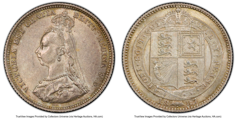 Victoria Shilling 1887 MS61 PCGS, KM761, S-3926. Jubilee head. HID09801242017 © ...