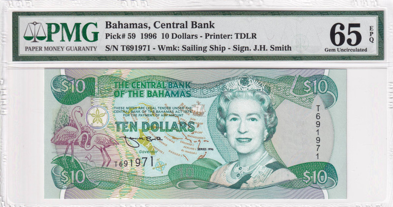 Bahamas, 10 Dollars, 1996, UNC, p59

Estimate: USD 250-500