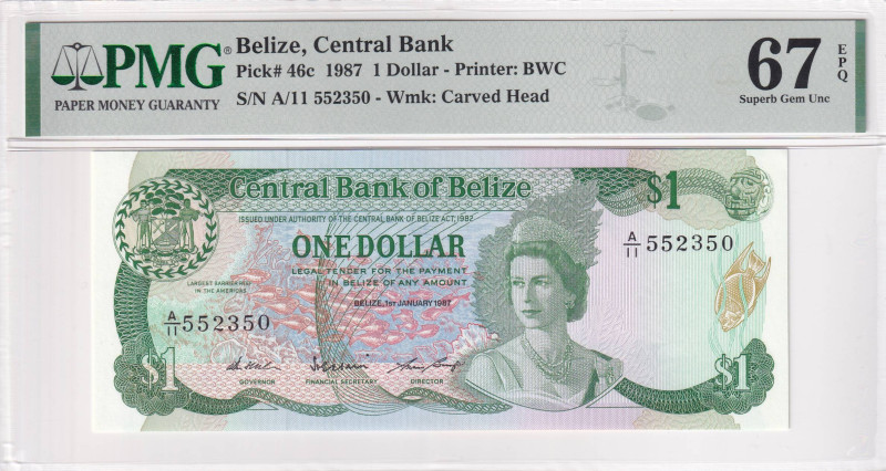 Belize, 1 Dollar, 1987, UNC, p46c

Estimate: USD 125-250