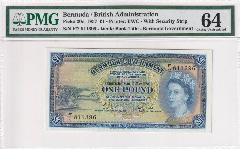 Bermuda, 1 Pound, 1957, UNC, p20c

Estimate: USD 250-500