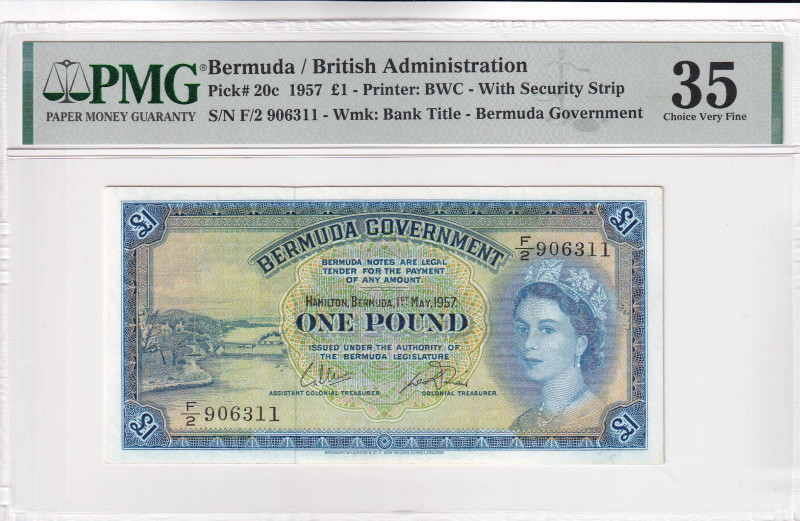 Bermuda, 1 Pound, 1957, VF, p20c

Estimate: USD 100-200