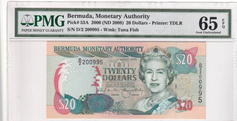 Bermuda, 20 Dollars, 2000, UNC, p53A

Estimate: USD 100-200