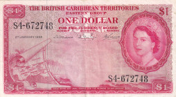 British Caribbean Territories, 1 Dollar, 1964, XF(-), p7c

Estimate: USD 50-100