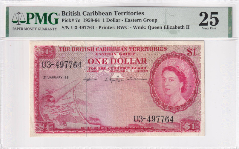 British Caribbean Territories, 1 Dollar, 1958/1964, VF, p7c

Estimate: USD 50-...