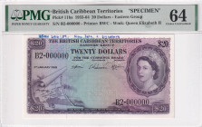 British Caribbean Territories, 20 Dollars, 1955/1964, UNC, p11bs, SPECIMEN

Estimate: USD 1500-3000